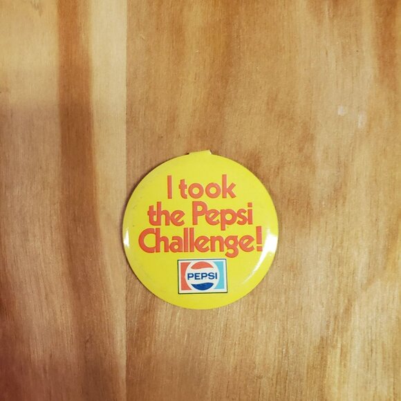 VTG "I Took The Pepsi Challenge" Collectible Badge Button 1980s Nostalgic Logo - Picture 4 of 4